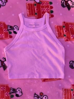 American Eagle Waffled White Tank
